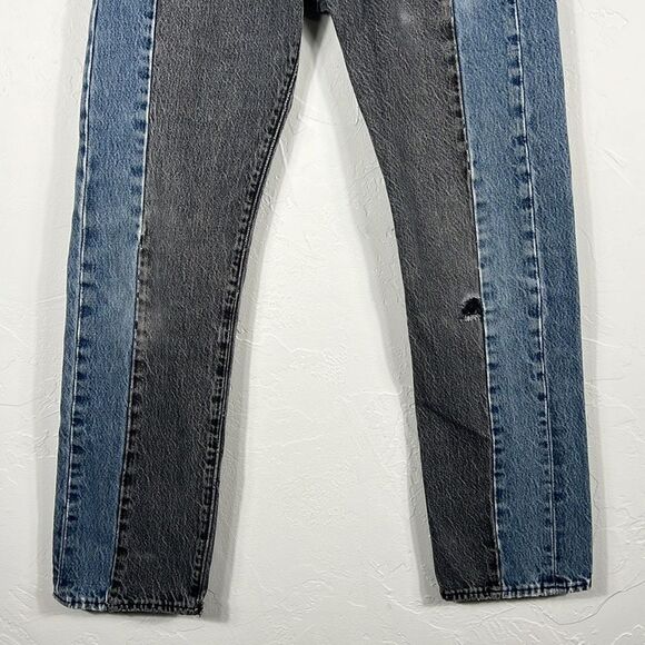 🔥🔥 Vintage 90s Levi’s 501 Denim Black/Blue Jeans Mens Sz 30x30 - GOOD Conditio - Picture 4 of 14